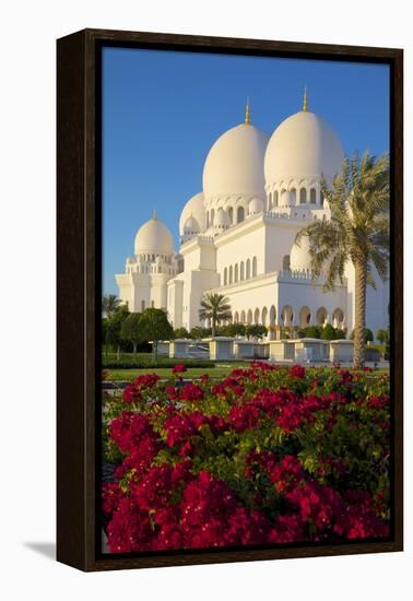 Sheikh Zayed Bin Sultan Al Nahyan Mosque, Abu Dhabi, United Arab Emirates, Middle East-Frank Fell-Framed Premier Image Canvas