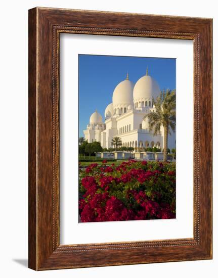 Sheikh Zayed Bin Sultan Al Nahyan Mosque, Abu Dhabi, United Arab Emirates, Middle East-Frank Fell-Framed Photographic Print