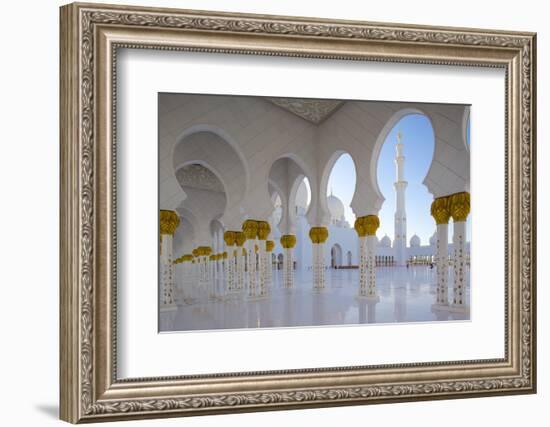 Sheikh Zayed Bin Sultan Al Nahyan Mosque, Abu Dhabi, United Arab Emirates, Middle East-Frank Fell-Framed Photographic Print