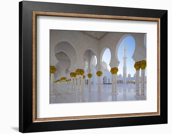 Sheikh Zayed Bin Sultan Al Nahyan Mosque, Abu Dhabi, United Arab Emirates, Middle East-Frank Fell-Framed Photographic Print