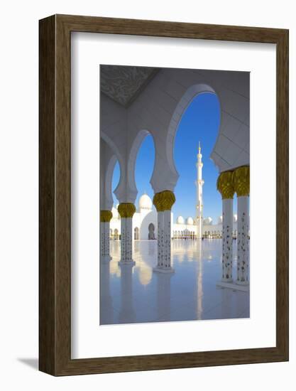 Sheikh Zayed Bin Sultan Al Nahyan Mosque, Abu Dhabi, United Arab Emirates, Middle East-Frank Fell-Framed Photographic Print