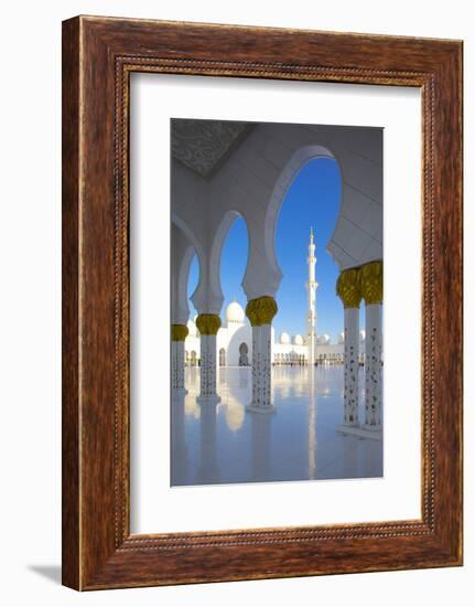 Sheikh Zayed Bin Sultan Al Nahyan Mosque, Abu Dhabi, United Arab Emirates, Middle East-Frank Fell-Framed Photographic Print