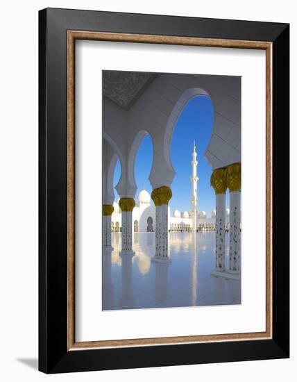 Sheikh Zayed Bin Sultan Al Nahyan Mosque, Abu Dhabi, United Arab Emirates, Middle East-Frank Fell-Framed Photographic Print