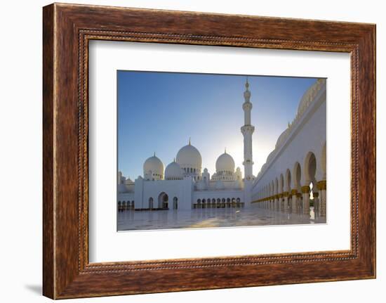 Sheikh Zayed Bin Sultan Al Nahyan Mosque, Abu Dhabi, United Arab Emirates, Middle East-Frank Fell-Framed Photographic Print