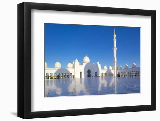 Sheikh Zayed Bin Sultan Al Nahyan Mosque, Abu Dhabi, United Arab Emirates, Middle East-Frank Fell-Framed Photographic Print