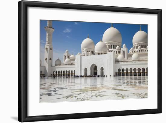 Sheikh Zayed Grand Mosque, Abu Dhabi, United Arab Emirates, Middle East-Jane Sweeney-Framed Photographic Print