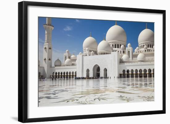 Sheikh Zayed Grand Mosque, Abu Dhabi, United Arab Emirates, Middle East-Jane Sweeney-Framed Photographic Print