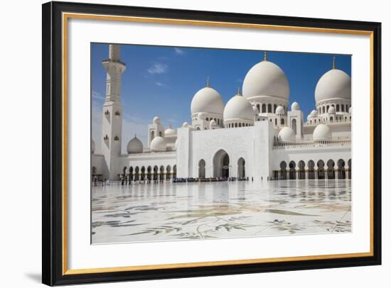 Sheikh Zayed Grand Mosque, Abu Dhabi, United Arab Emirates, Middle East-Jane Sweeney-Framed Photographic Print