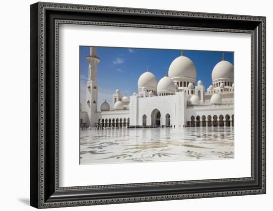 Sheikh Zayed Grand Mosque, Abu Dhabi, United Arab Emirates, Middle East-Jane Sweeney-Framed Photographic Print