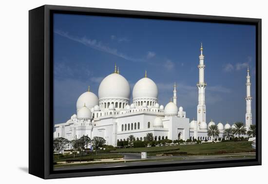 Sheikh Zayed Grand Mosque, Abu Dhabi, United Arab Emirates, Middle East-Rolf Richardson-Framed Premier Image Canvas