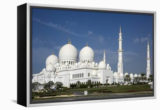 Sheikh Zayed Grand Mosque, Abu Dhabi, United Arab Emirates, Middle East-Rolf Richardson-Framed Premier Image Canvas