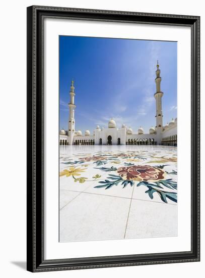 Sheikh Zayed Grand Mosque, Abu Dhabi, United Arab Emirates, Middle East-Fraser Hall-Framed Photographic Print