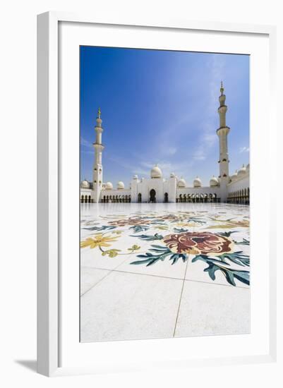 Sheikh Zayed Grand Mosque, Abu Dhabi, United Arab Emirates, Middle East-Fraser Hall-Framed Photographic Print