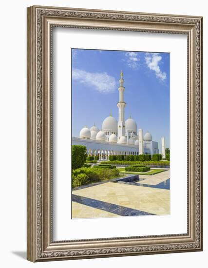 Sheikh Zayed Grand Mosque, Abu Dhabi, United Arab Emirates, Middle East-Fraser Hall-Framed Photographic Print