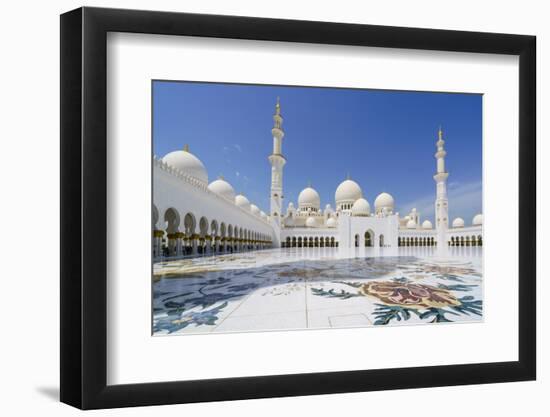 Sheikh Zayed Grand Mosque, Abu Dhabi, United Arab Emirates, Middle East-Fraser Hall-Framed Photographic Print