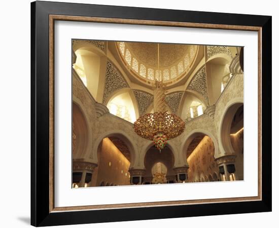 Sheikh Zayed Mosque, Abu Dhabi, United Arab Emirates, Middle East-Angelo Cavalli-Framed Photographic Print