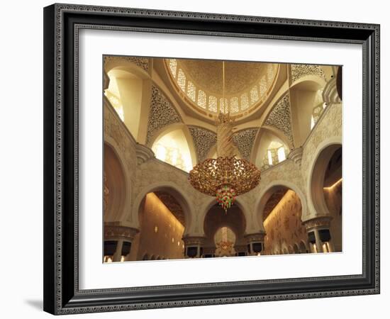 Sheikh Zayed Mosque, Abu Dhabi, United Arab Emirates, Middle East-Angelo Cavalli-Framed Photographic Print