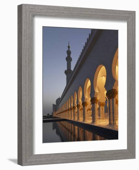 Sheikh Zayed Mosque, Abu Dhabi, United Arab Emirates, Middle East-Angelo Cavalli-Framed Photographic Print