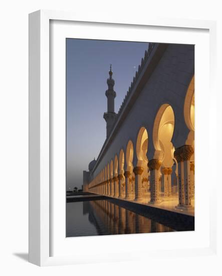 Sheikh Zayed Mosque, Abu Dhabi, United Arab Emirates, Middle East-Angelo Cavalli-Framed Photographic Print