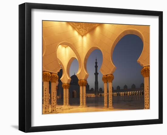 Sheikh Zayed Mosque, Abu Dhabi, United Arab Emirates, Middle East-Angelo Cavalli-Framed Photographic Print