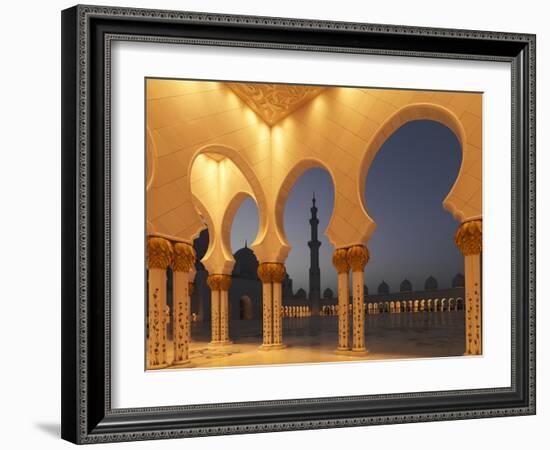 Sheikh Zayed Mosque, Abu Dhabi, United Arab Emirates, Middle East-Angelo Cavalli-Framed Photographic Print