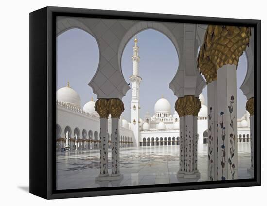 Sheikh Zayed Mosque, Abu Dhabi, United Arab Emirates, Middle East-Angelo Cavalli-Framed Premier Image Canvas