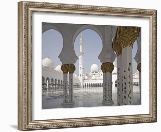 Sheikh Zayed Mosque, Abu Dhabi, United Arab Emirates, Middle East-Angelo Cavalli-Framed Photographic Print