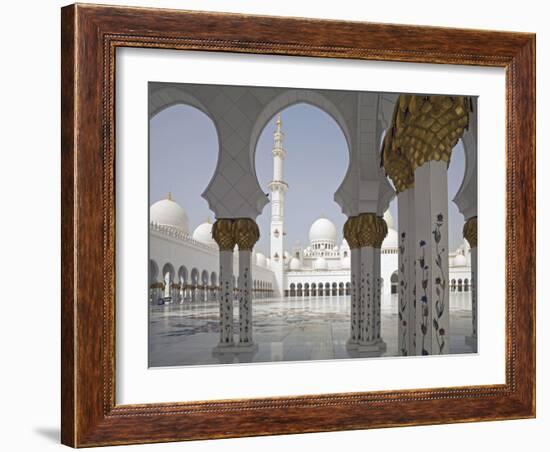 Sheikh Zayed Mosque, Abu Dhabi, United Arab Emirates, Middle East-Angelo Cavalli-Framed Photographic Print