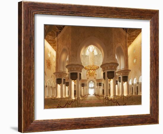 Sheikh Zayed Mosque, Abu Dhabi, United Arab Emirates, Middle East-Angelo Cavalli-Framed Photographic Print