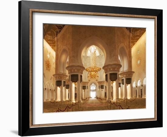 Sheikh Zayed Mosque, Abu Dhabi, United Arab Emirates, Middle East-Angelo Cavalli-Framed Photographic Print