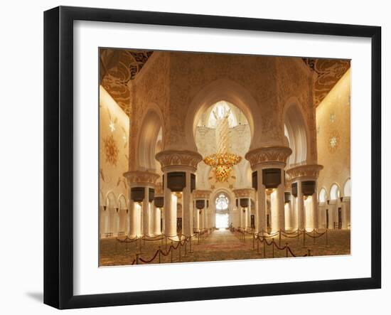 Sheikh Zayed Mosque, Abu Dhabi, United Arab Emirates, Middle East-Angelo Cavalli-Framed Photographic Print