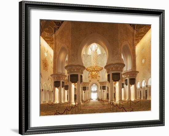 Sheikh Zayed Mosque, Abu Dhabi, United Arab Emirates, Middle East-Angelo Cavalli-Framed Photographic Print