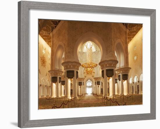 Sheikh Zayed Mosque, Abu Dhabi, United Arab Emirates, Middle East-Angelo Cavalli-Framed Photographic Print