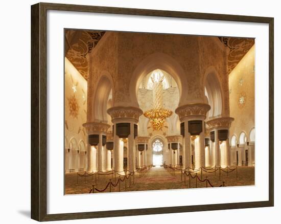 Sheikh Zayed Mosque, Abu Dhabi, United Arab Emirates, Middle East-Angelo Cavalli-Framed Photographic Print