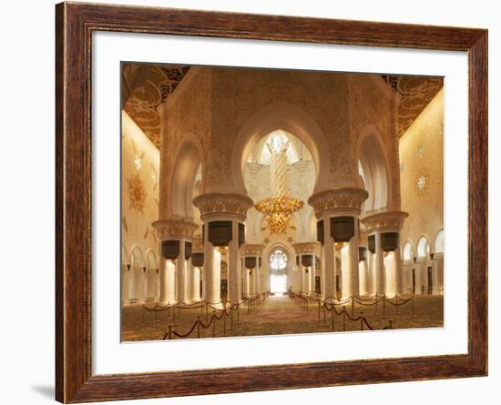 Sheikh Zayed Mosque, Abu Dhabi, United Arab Emirates, Middle East-Angelo Cavalli-Framed Photographic Print