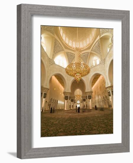 Sheikh Zayed Mosque, Abu Dhabi, United Arab Emirates, Middle East-Angelo Cavalli-Framed Photographic Print