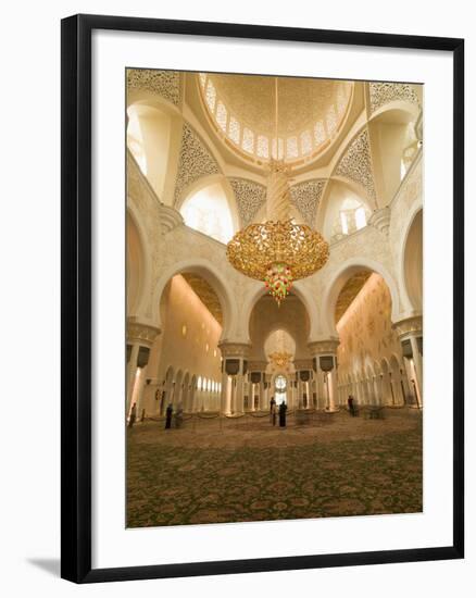 Sheikh Zayed Mosque, Abu Dhabi, United Arab Emirates, Middle East-Angelo Cavalli-Framed Photographic Print