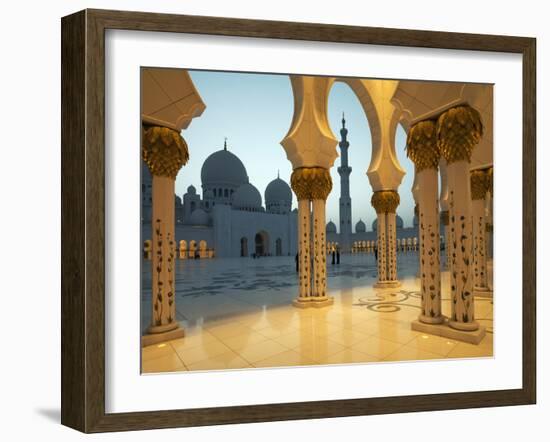 Sheikh Zayed Mosque, Abu Dhabi, United Arab Emirates, Middle East-Angelo Cavalli-Framed Photographic Print