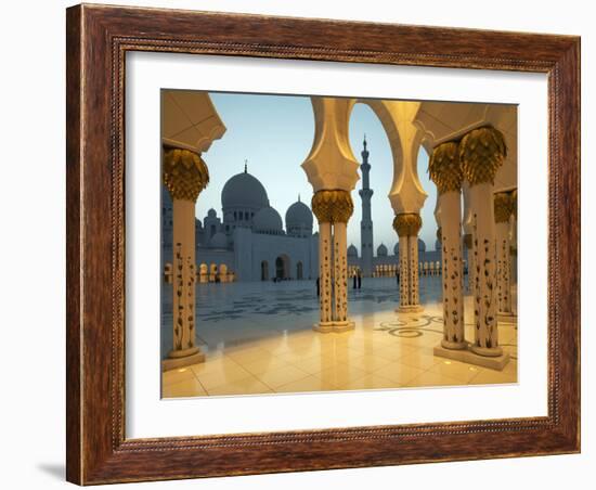 Sheikh Zayed Mosque, Abu Dhabi, United Arab Emirates, Middle East-Angelo Cavalli-Framed Photographic Print