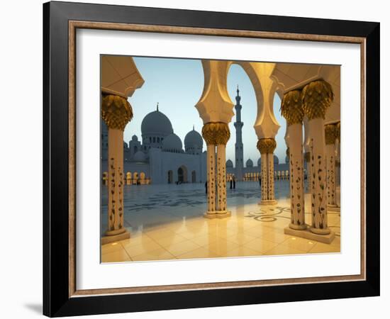 Sheikh Zayed Mosque, Abu Dhabi, United Arab Emirates, Middle East-Angelo Cavalli-Framed Photographic Print