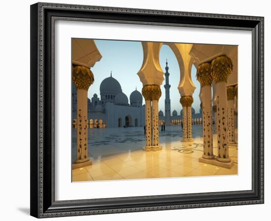 Sheikh Zayed Mosque, Abu Dhabi, United Arab Emirates, Middle East-Angelo Cavalli-Framed Photographic Print