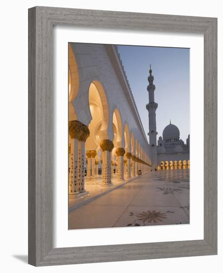 Sheikh Zayed Mosque, Abu Dhabi, United Arab Emirates, Middle East-Angelo Cavalli-Framed Photographic Print