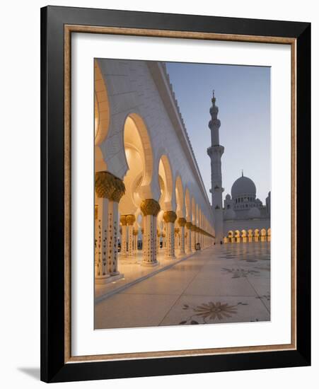 Sheikh Zayed Mosque, Abu Dhabi, United Arab Emirates, Middle East-Angelo Cavalli-Framed Photographic Print