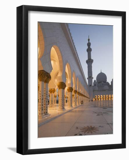 Sheikh Zayed Mosque, Abu Dhabi, United Arab Emirates, Middle East-Angelo Cavalli-Framed Photographic Print