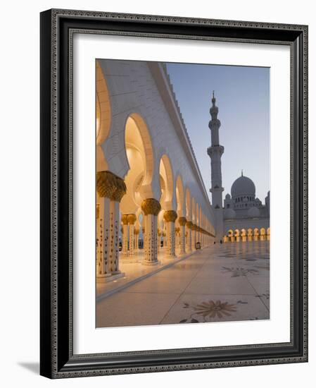 Sheikh Zayed Mosque, Abu Dhabi, United Arab Emirates, Middle East-Angelo Cavalli-Framed Photographic Print