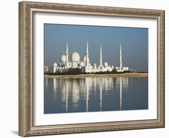 Sheikh Zayed Mosque, Abu Dhabi, United Arab Emirates, Middle East-Angelo Cavalli-Framed Photographic Print