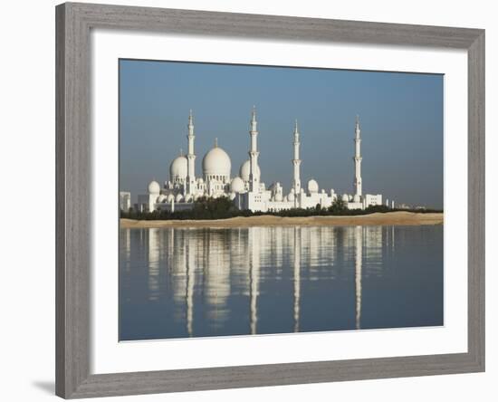 Sheikh Zayed Mosque, Abu Dhabi, United Arab Emirates, Middle East-Angelo Cavalli-Framed Photographic Print