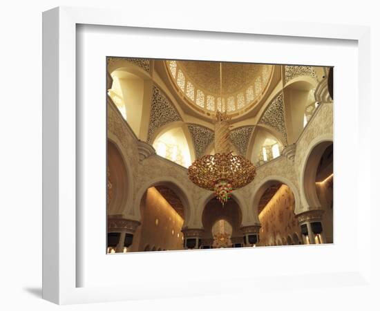 Sheikh Zayed Mosque, Abu Dhabi, United Arab Emirates, Middle East-Angelo Cavalli-Framed Photographic Print