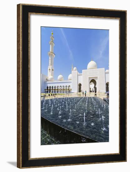 Sheikh Zayed Mosque, Abu Dhabi, United Arab Emirates, Middle East-Fraser Hall-Framed Photographic Print