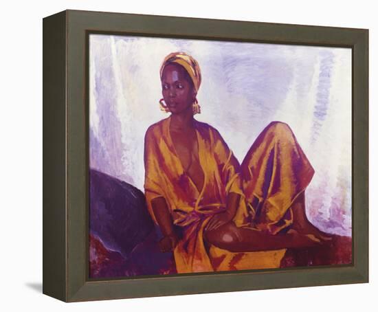 Sheila in Gold-Boscoe Holder-Framed Stretched Canvas